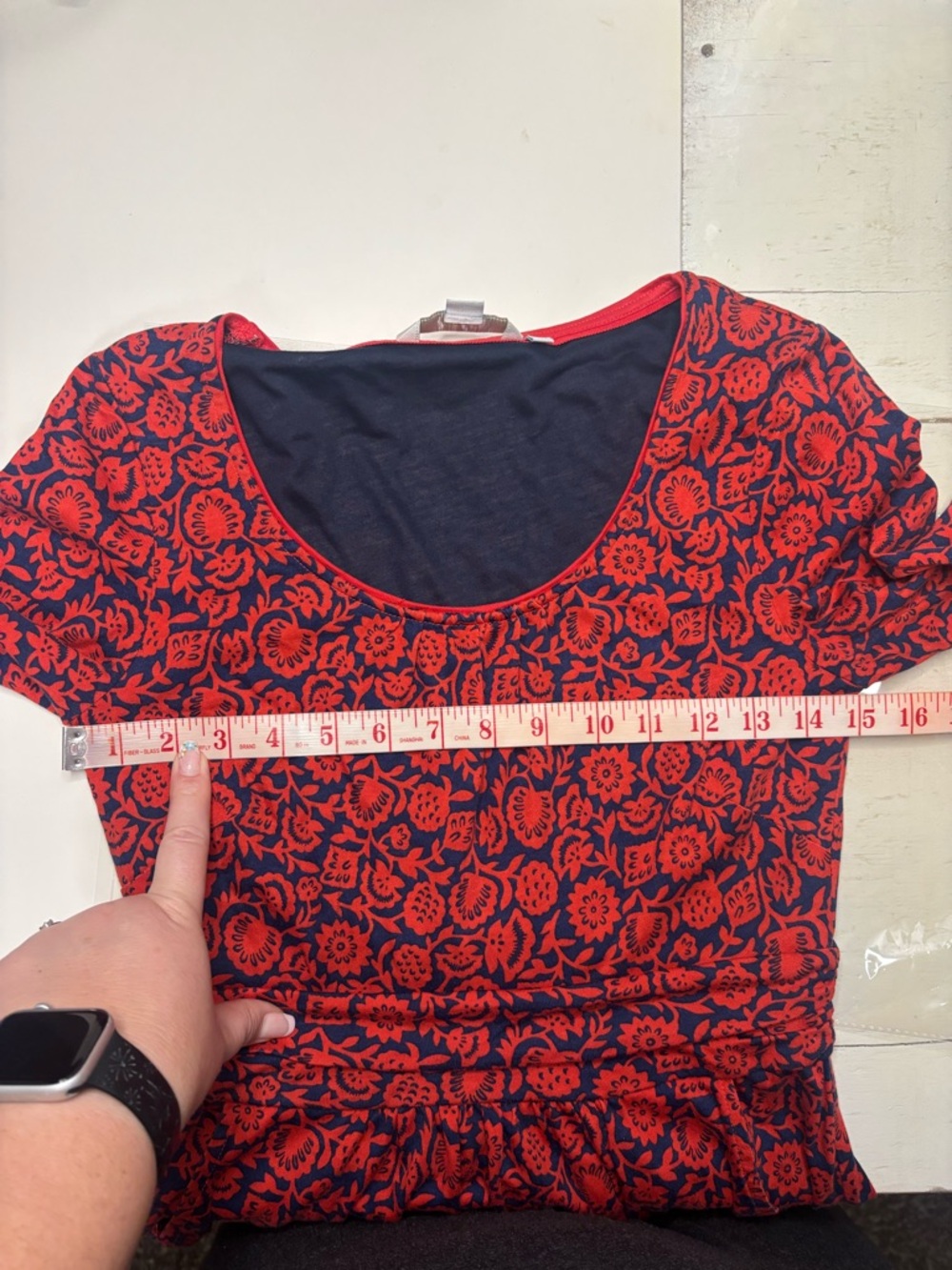 Boden Mable Printed Dress Women's Size US 4 Small Red Blue Floral Pockets - Picture 5 of 7
